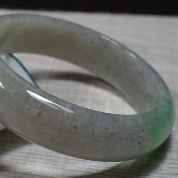 Certified Green 100% Natural A JADE Jadeite Bangle Bracelet 玉镯 55mm - Picture 6 of 11